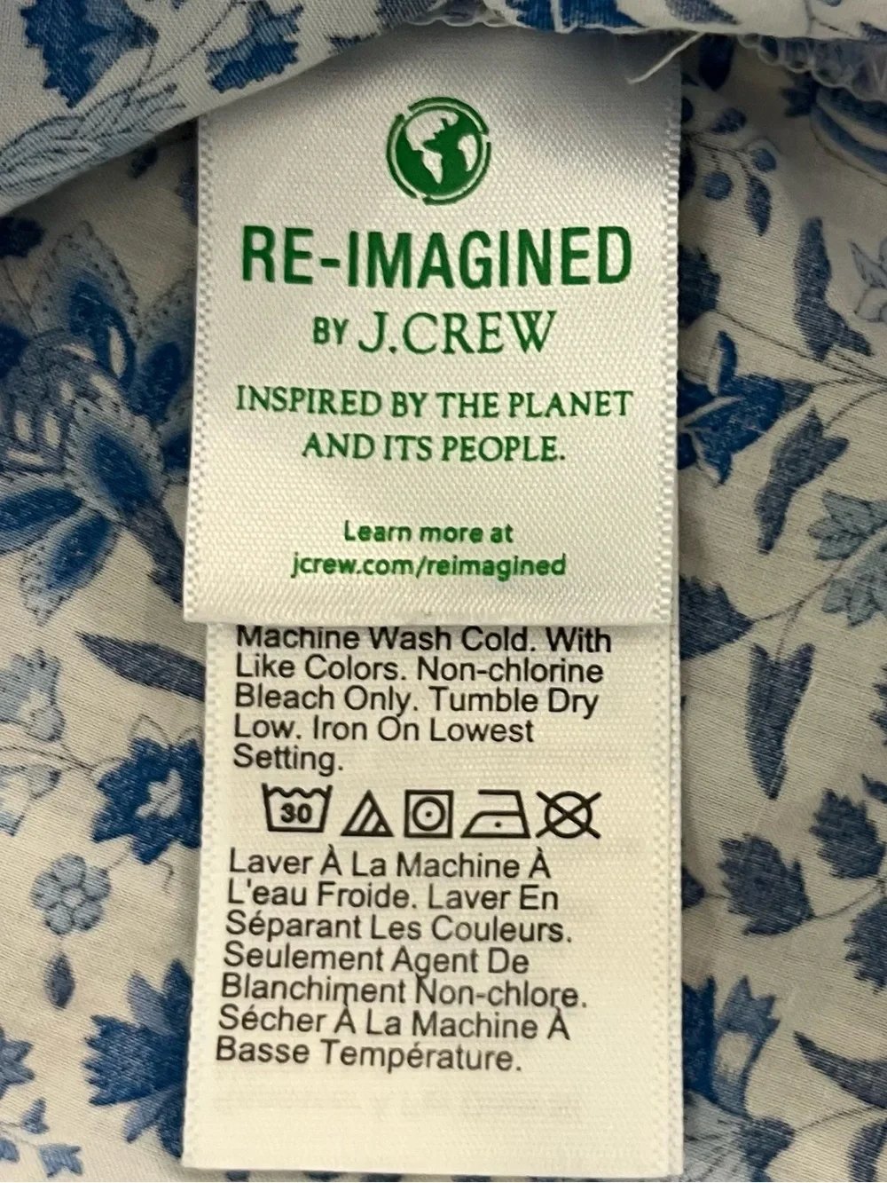 J. Crew Ruffleneck Keyhole Top in Liberty Grace Emily Bell fabric Cotton Medium